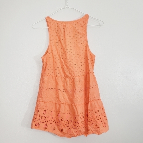 So Heritage Orange Boho Eyelet Tank Top - Picture 3 of 3